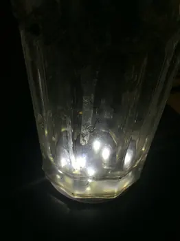 5vnt/daug Super šviesus 3mm 6LEDs Flash Lemputės Butelis Taurės Mat Miestelyje LED glorifier mini glow stick Klubai, Barai Šalis-Balta