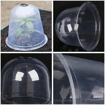 5VNT Sodo Plastiko Cloche Augalai Bell Dome Augalų Padengti Frost Guard 2020 Naujas