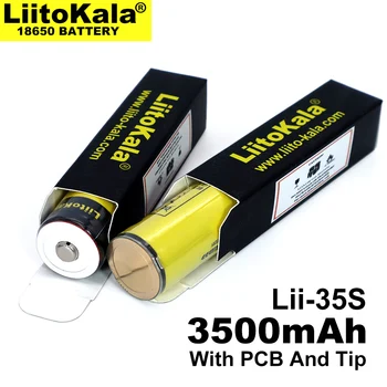 6PCS LiitoKala Lii-35S 18650 baterija 3,7 V ličio jonų 3500mAh ličio baterija, tinka žibintuvėlis PCB apsauga