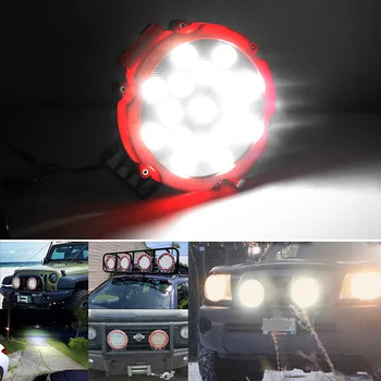7 colių LED Šviesos Juosta 51W Apvalus LED Darbo Light Spot Beam 4x4 Off Road Važiavimo Šviesos Rūko Žibintai Sunkvežimių, Traktorių, Automobilių Valtis