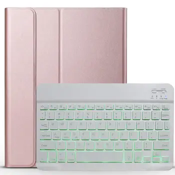 7 Spalvų Backlit Keyboard Case for iPad Pro 10.5 Oro 10.5 2019 Atveju A1701 A2123 Plonas Odos Padengti Funda su Bluetooth Klaviatūra