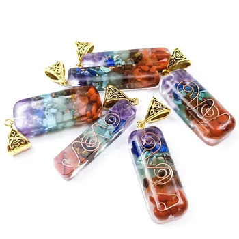 7 Čakros Energijos Gijimas Pakabukas Orgonite Karoliai Moterims, Vyrams Rainbow Crystal Dvasinės Jogos Meditacija Karoliai Sakai Papuošalai