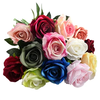 8cm Europos Dirbtinės Gėlės Rožės Gėlių Puokštė Namų Vestuvių Dekoravimas 