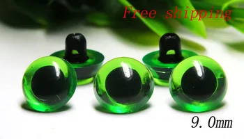 9mm, žalios spalvos mygtukai, plastikinės gyvūnų akis lėlės dekoratyviniai priedai, siuvimo medžiagų didmeninė