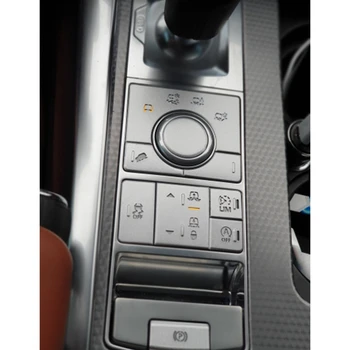 9PCS Interjero Centras Konsolės Režimo Mygtuką, Apdailos Dangtelio Lipdukas, skirtas Land Rover Range Rover Sport 2017