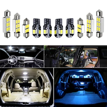 9x Canbus Klaidų, LED Interjero Šviesos Rinkinio Pakuotės 2012-2019 Toyota Yaris Automobilių Reikmenys Žemėlapis Dome Kamieno Licencijos Šviesos
