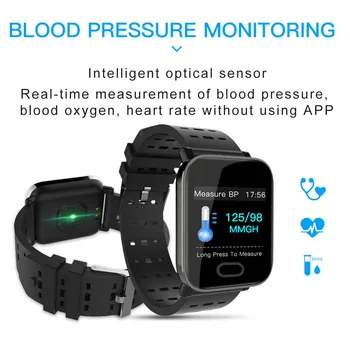 A6 Smart Žiūrėti 2020 Sporto Pedometer Apyrankę Kraujo Spaudimas, Širdies ritmo Monitorius prijungti 