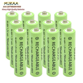 AAA(Ne AS), daugkartinio Įkrovimo Baterija Aukštos kokybės 1.2 V Ni-MH AAA Baterijos 750mah