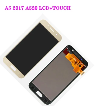 AAA+ Samsung Galaxy A5 2017 A520F SM-A520F A520 LCD Ekranas Jutiklinis Ekranas skaitmeninis keitiklis Stiklo Surinkimo atsarginės Dalys