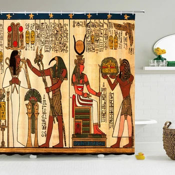 Afrikos Kultūros Dušo Užuolaidų Dekoro Vonios Vandeniui Poliesterio Audinio Dušo Užuolaidos Egipto Faraonas Vonia Ekranas