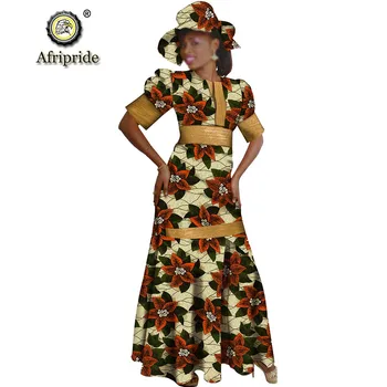 Afrikos Suknelės Moterims Ankara Dashiki Drabužiai Dėvėti Tradicinę Vaškas Mados Atitikimo Skrybėlę Spausdinti Komplektus AFRIPRIDE S2025001
