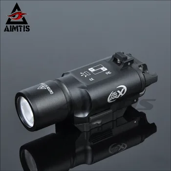 AIMTIS X300 LED Ginklas Šviesos Taktinis Žibintuvėlis Fakelas Picatinny Karinės Geležinkelių Taktinių Medžioklės Airsoft Šautuvas, Pistoletas Pistoletas