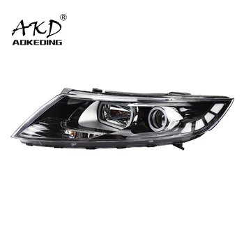 AKD Automobilių Stilius Galvos Lempa Kia K5 Žibintai 2011-Optima LED Žibintų Angel Eye LED DRL Hid Bi Xenon Auto Priedai