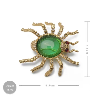 Amorita boutique Žalia voras dizaino pin mados vabzdžių sagė