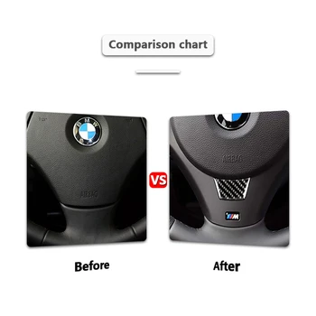 Anglies Pluošto Automobilio Vairo Lipdukai BMW E90 E92 E93 3 Serijos Interjero 2005-2012 M Car Accessories