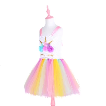Animacinių Filmų Vienaragis Suknelė Mergaitėms Vestido Unicornio Tutu Suknelė Vaikai Šalis Suknelės Gimtadienis Kostiumas Princesė Kūdikių Drabužius Licorne Filė