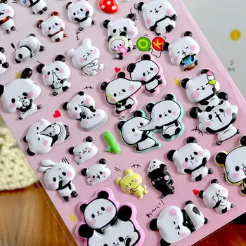 Anime Cartoon Vaikų Gyvūnų Mielas Panda PVC Putų Lipdukai 