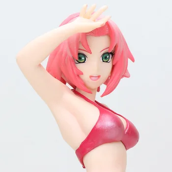 Anime Naruto Gals Shippuden Tsunade Hinata Hyuuga Sakura Haruno Maudymosi Kostiumėlį Ver. PVC Paveikslas Modelis, Žaislai