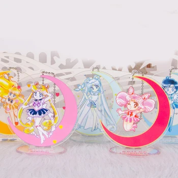 Anime Sailor Moon Animacinių filmų Spausdinti Akrilo Stovi Paveikslas Keychain Pakabukas paketų prižiūrėtojų raktinę Stalas Kuprinė Cosplay Dekoro Prop Berniukas Mergaitė