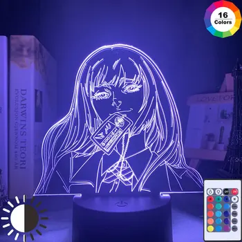 Anime Yumeko Jabami 3D Lempos Nuo Kakegurui Kompulsinis Lošėjas Dovana Miegamojo Puošimas naktinė lempa Mielas stalo lempa Led Šviesos Naktį