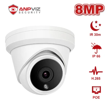 Anpviz 8MP 4K Dome POE IP Camera IR 30m Lauko CCTV Saugumo Vaizdo Stebėjimo Vandeniui Cam Tinklo Cam ONVIF IP66 P2P H. 265