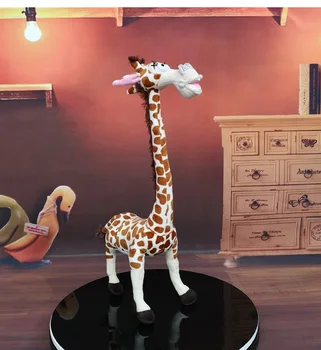 Apie 35cm puikus Madagaskaras Melman pliušinis žaislas filmą, animacinį žirafa, minkštos lėlės, vaikų žaislų gimtadienio dovana w0341