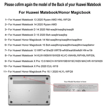 Apsaugos Huawei Matebook XPro 2019/2020 PVC Apvalkalas Atveju, Huawei Matebook 13 14 D14 D15 Garbę Magicbook 14 15 Nbl-waq9hnr