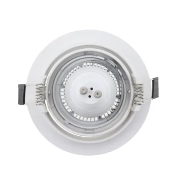 Apvalios Baltos Reguliuojamas Lubų Bazės Halogeno Laikiklis Taurės Aliuminio LED Downlight GU10 MR16