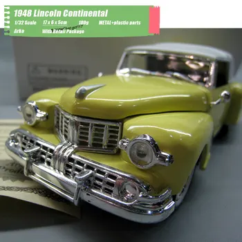 Arko 1/32 Mastelis Automobilio Modelį Žaislai 1948 Lincoln Continental Diecast Metal Automobilio Modelį Žaislą Dovanų,Vaikai,Surinkimas,Apdaila