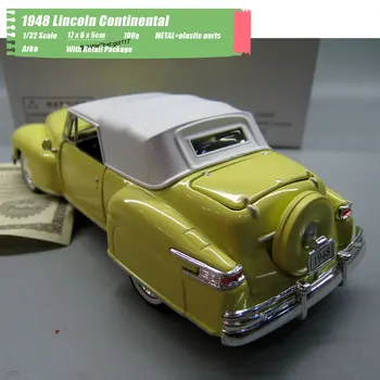 Arko 1/32 Mastelis Automobilio Modelį Žaislai 1948 Lincoln Continental Diecast Metal Automobilio Modelį Žaislą Dovanų,Vaikai,Surinkimas,Apdaila