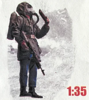 Asamblėjos Unpainted Mastelis 1/35 sovietų pradedantiesiems dujokaukę pav Istorinių Derva Modelis Miniatiūrų Rinkinys