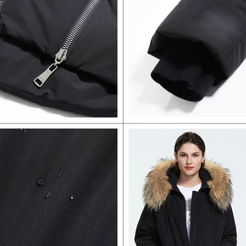 Astrid 2019 Žiemos naujas atvykimo žemyn striukė moterims laisvus drabužius, su kailio viršutiniai drabužiai aukštos kokybės, storas medvilnės moterų sluoksnį AR-9246