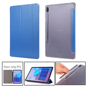 Atveju Samusng Galaxy Tab S6 10.5 colio 2018 SM-T860 SM-T865 T865 Dangtelį, Apversti Tabletę, Padengti Oda Smart Magnetinis Stendas Shell