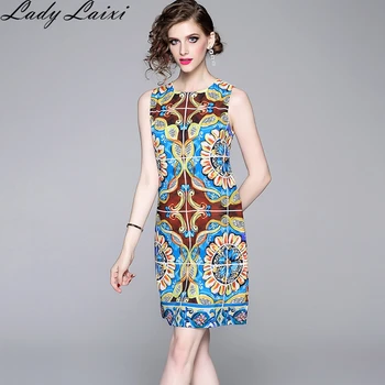 Aukštos kokybės 2020 naujų dizainerių mados vasaros suknelė Spalvingas Modelis Spausdinti Elegantiškas Moterų trumpą Suknelę