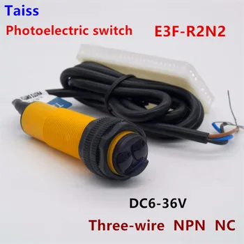 Aukštos kokybės Atsiliepimai reflex linijiniai jungiklis jutiklis E3F-R2N2 6-36VDC NPN NC skersmuo 18mm atstumas 2m Rele