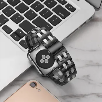 Aukštos Kokybės plastikas, metalas, Dirželis Apple Watch6 SE Juostų 40mm 44mm Kilnus Pakeitimo Watchbands už iwatch 5/4/3/2 38mm 42mm naujas
