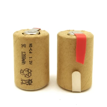 Aukštos kokybės įkraunamos baterijos skaičius 4/5 SC Ni-Cd baterijos 1.2 v tab 1200 mAh Tinka elektrinis grąžtas LED žibintai