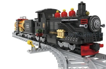 Ausini 25812 Garo Traukinio Retro Traukinių 3D Modelį Rinkiniai Blokai 586pcs Plytų Žaislas Dovanos Chritmas Suderinama Su Žaislais