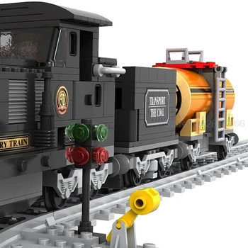 Ausini 25812 Garo Traukinio Retro Traukinių 3D Modelį Rinkiniai Blokai 586pcs Plytų Žaislas Dovanos Chritmas Suderinama Su Žaislais