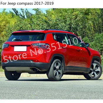 Automobilio Galinio galinio vaizdo Šoninių Stiklo, Veidrodžio Apdaila Rėmo Lietaus apsauga Skydelis nuo Saulės Pavėsyje, ABS Chrome 2vnt Dėl Jeep Compass 2017 2018 2019 2020
