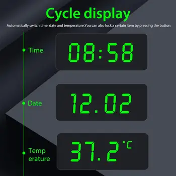 Automobilio Saulės Laikrodis, Termometras Šviesos Automatinis Šviesumo Reguliavimas Didelio tikslumo Elektroninės Žiūrėti Temperatūra Stebėti