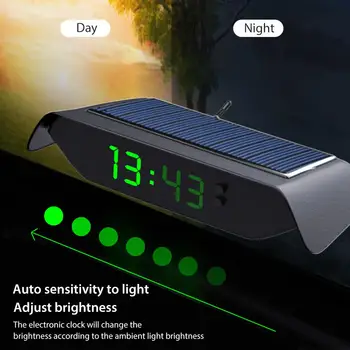 Automobilio Saulės Laikrodis, Termometras Šviesos Automatinis Šviesumo Reguliavimas Didelio tikslumo Elektroninės Žiūrėti Temperatūra Stebėti