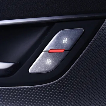 Automobilių Durų Unlock Mygtukų Apdaila Blizgančiais Padengti Apdaila 8Pcs Audi A6 C8 2019 Interjero Aliuminio Lydinio Lipdukai