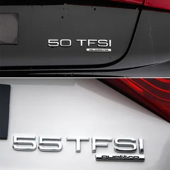 Automobilių Galinis Kamieno Raidžių Emblema logotipas Ženklelis Lipdukai Quattro Audi A3 A4 A5 A6 A7 A8 Q3 Q5 Q7 Q8 RS3 RS4 35 40 45 50 55 TFSI
