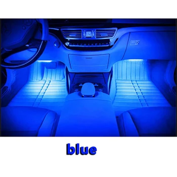 Automobilių RGB Šviesos LED Juostelė 3M Neoninės Lempos Dekoratyvinės Šviesos Atmosfera Belaidžio Nuotolinio/Muzika/Valdymas Balsu Automobilio Salono Šviesos