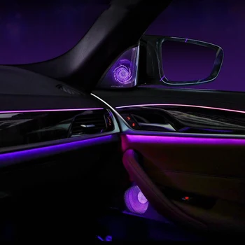 Automobilių šviesos garsiakalbis BMW G30 5 serijos aukštos kokybės naktinio matymo aukštų dažnių aukštų dažnių garsiakalbių garso trimito galvos ragų 64 spalvų LED šviesos