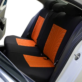 AUTOYOUTH Automobilių Sėdynės Apima Pilną Automobilio Sėdynės Raštas Auto Sėdynių užvalkalai Poliesterio Audinio Universalus Tinka Daugumos Automobilių Apima Oranžinė