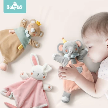 BabyGo Kūdikiui Nuraminti Nuraminti Rankšluostį Minkštas Pliušinis Paguodos Žaislas Miega Artefaktas Gyvūnų Turėti Dramblių Komfortą Baby Doll Žaislas