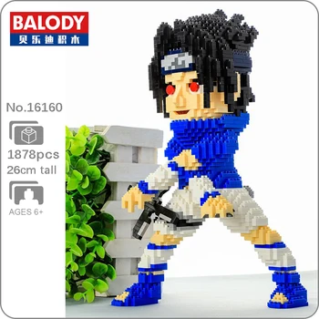 Balody 16160 Anime Naruto Uchiha Sasuke Ninja 3D Modelį 1878pcs 