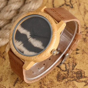 Baltoji ryšys Banga Bambuko Medienos Žiūrėti Vyrų Kūrybinio Pobūdžio Šviesos Laikrodis natūralios Odos Bangle reloj madera hombre 2020 Dovanos